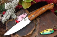 Barkriver Knives Bird and Trout CPM154 DesertIronwood Red Liner Mosaics #1 Photo