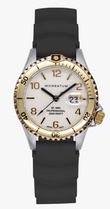 Momentum Women's Champagne Mini II 30mm White Full Lume Rubber Strap Photo