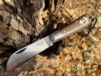 Otter Anchor Knife Smoked Oak Large Carbon Photo