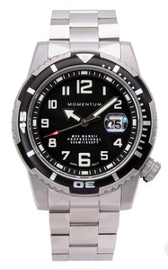 Momentum M50 [44mm] - Black-Ion with Stainless Steel Strap Photo