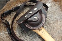 Canadian Bushcraft leather Hultafors Axe Cover and Pouch photo